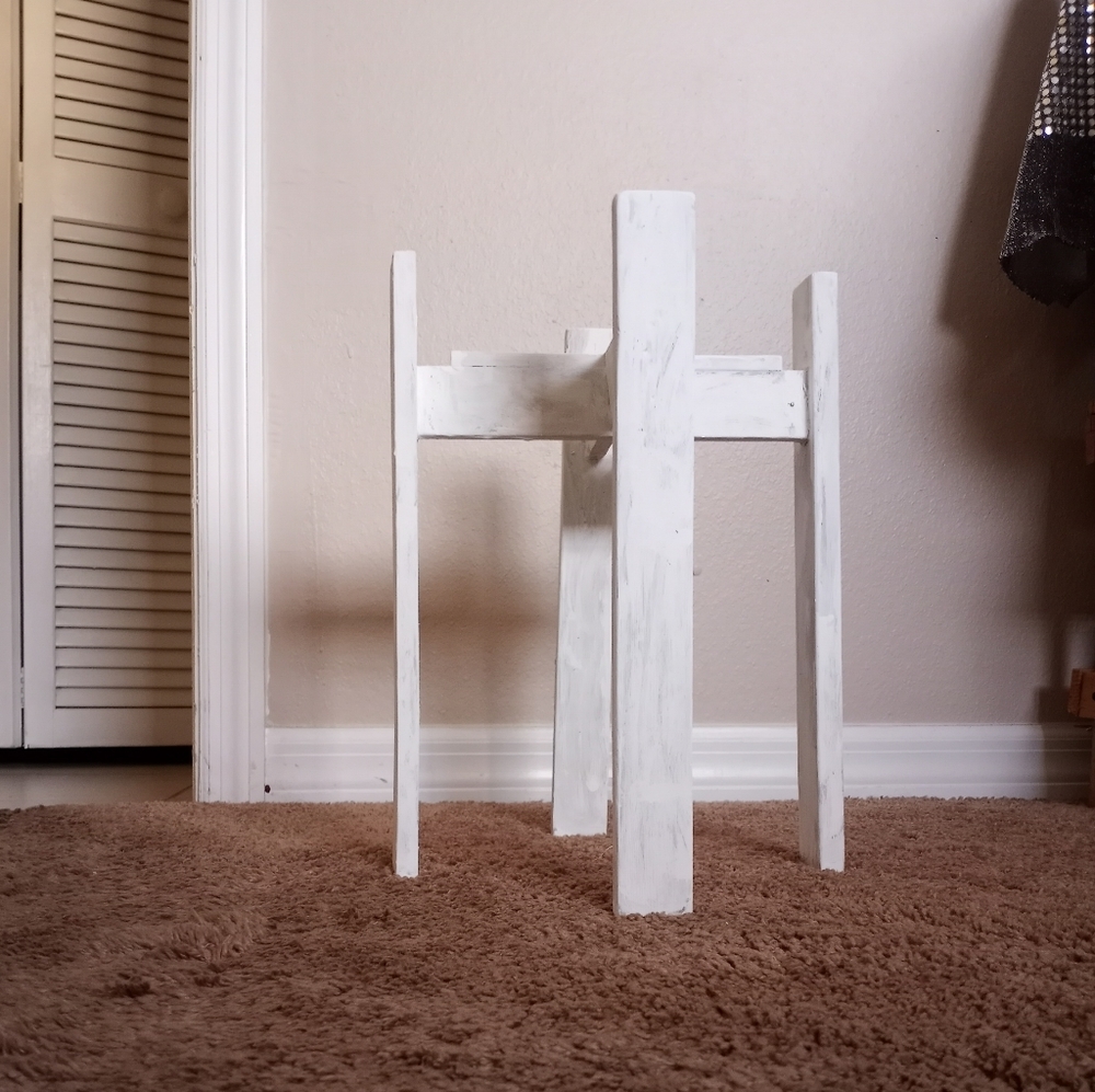 Floral Plant Stand Rustic